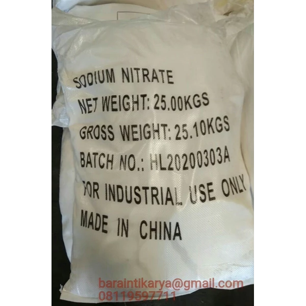 Bahan Kimia Industri Sodium Nitrate 25 Kg