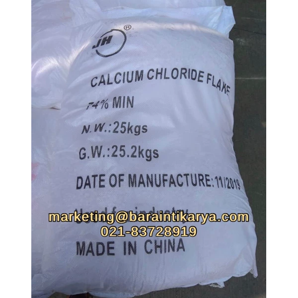 Calcium chloride flakes (Kalsium Klorida) Bag 25 kg